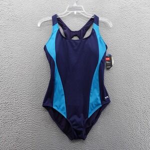 TYR One Piece Swimsuit 18 Blue Racerback Performance UPF50 Durafast Womens NWT